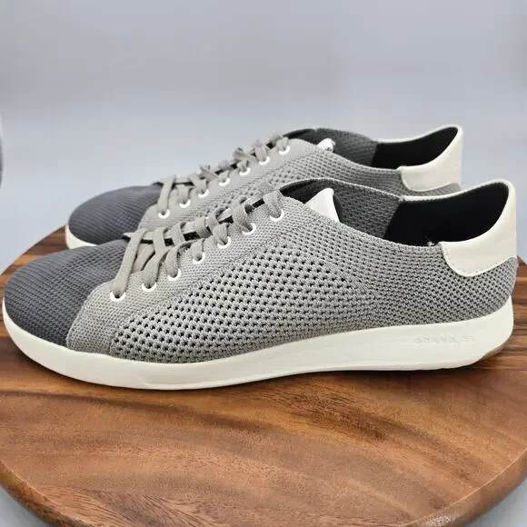 Cole Haan Shoes Mens 11 M Gray Knit Grandpro Stitchlite Athletic Tennis Sneakers - Picture 3 of 8